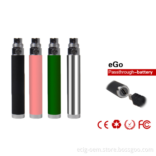 Best Selling E-Cigarette Battery Passthough with Elegant Appearance